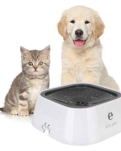 1.5L Cat Dog Water Bowl Carried Floating Bowl Anti-Overflow Slow Water Feeder Dispenser Pet Fountain ABS&PP Dog Supplies