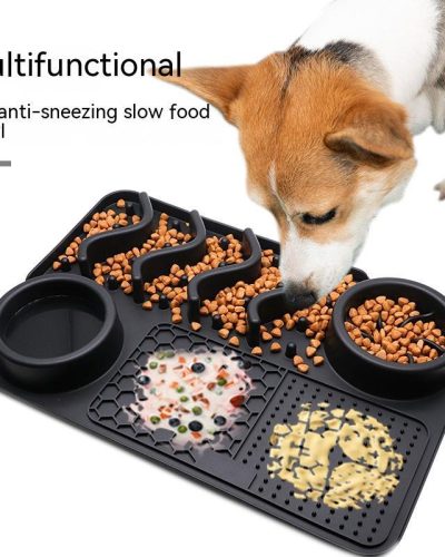 Dog Silicone Licking Pad Pet Licking Mat Silicone Smelling Mat Multifunctional Food Bowl Pets Supplies
